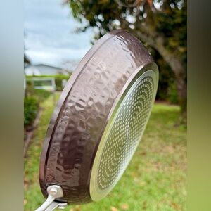 Basil & Kraft Home Kitchen Gourmet Black Non-Stick Hammered Frying Pan 9.75”